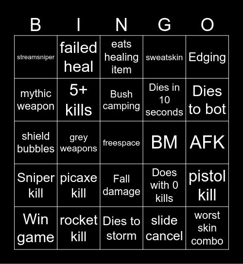 Warzone 2.0 bingo (Credits to: Big Puffer) Bingo Card