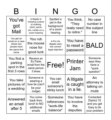 Talk Turkey to Me Bingo Card