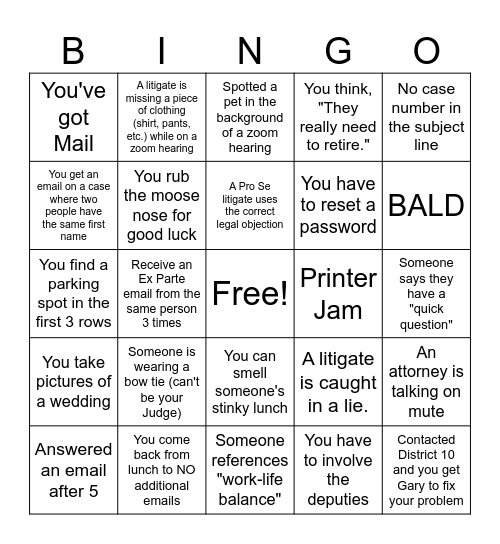 Talk Turkey to Me Bingo Card