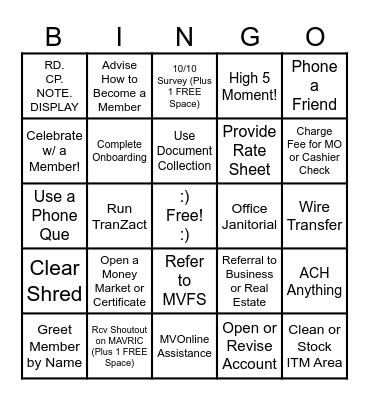 BIG LAKE BINGO OCTOBER Bingo Card