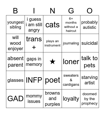 KALLIAS KINNIE Bingo Card