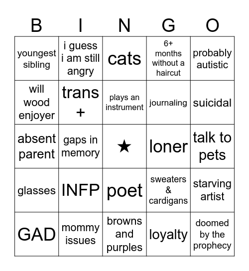 KALLIAS KINNIE Bingo Card