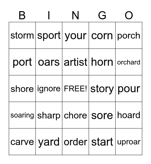 3.2 Bingo Card