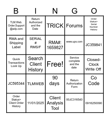 TLMWEB BOOSTER Bingo Card