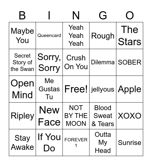 K-POP MB ROUND 3 Bingo Card