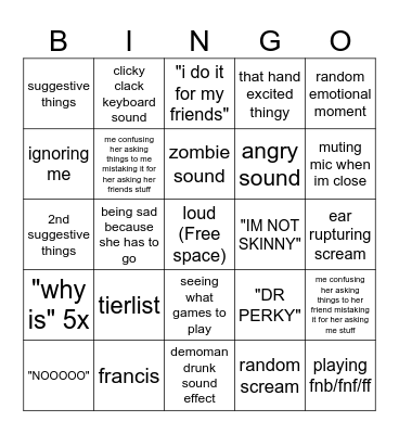 kath bingo Card