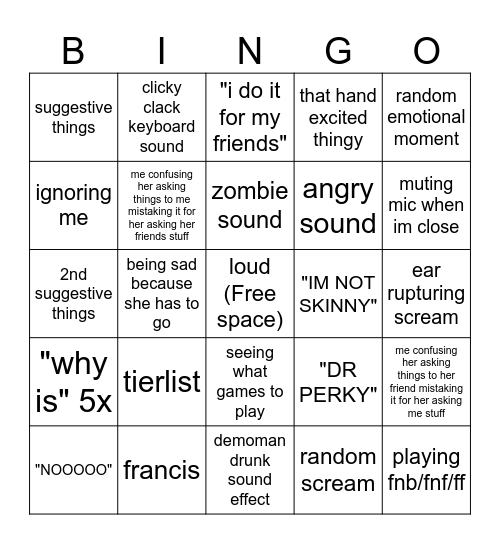 kath bingo Card