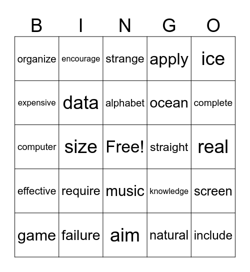 Weeks 9 and 10 HFW and Content Words Bingo Card