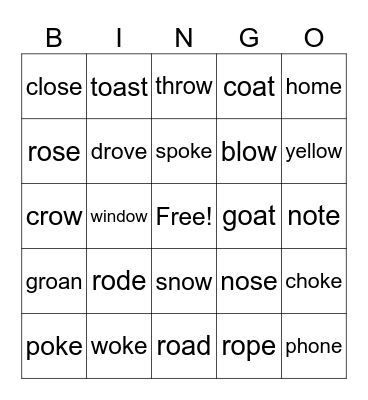 Green Group Bingo Card