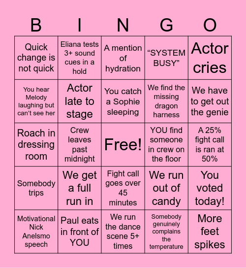 SKM Tech #4 Bingo Card