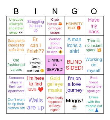 MAFS LOVE JOURNEY BINGO! 🌟 Bingo Card