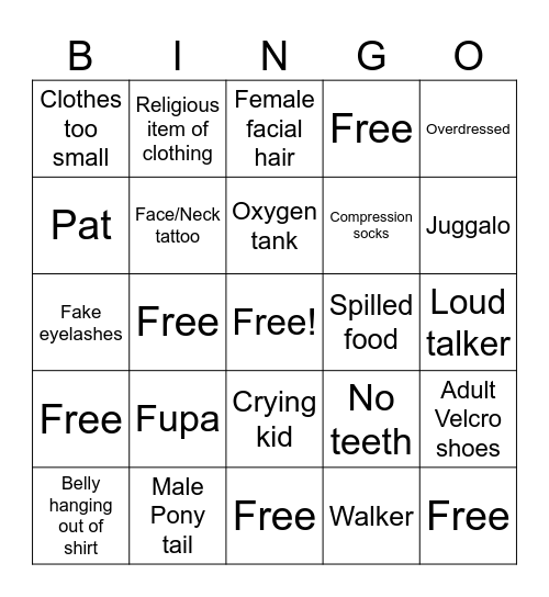 GC Bingo Card