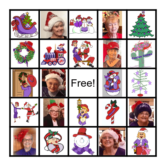 Cactus Cuties Christmas Bingo Card