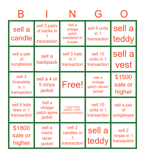 2025 Holiday Bingo Card