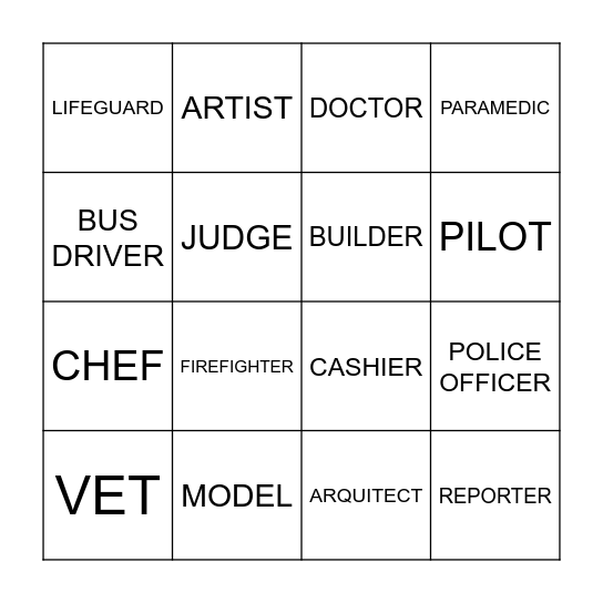 BINGO Card