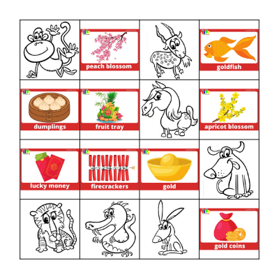 Tet (Vietnamese Lunar New Year) Bingo Card