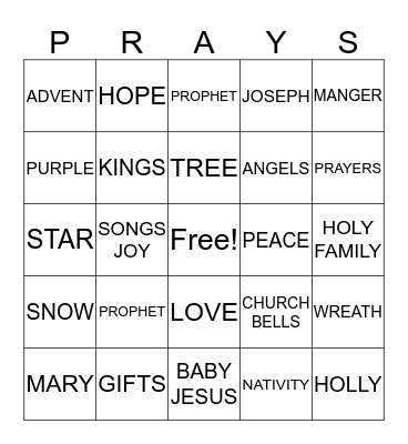 christmas Bingo Card