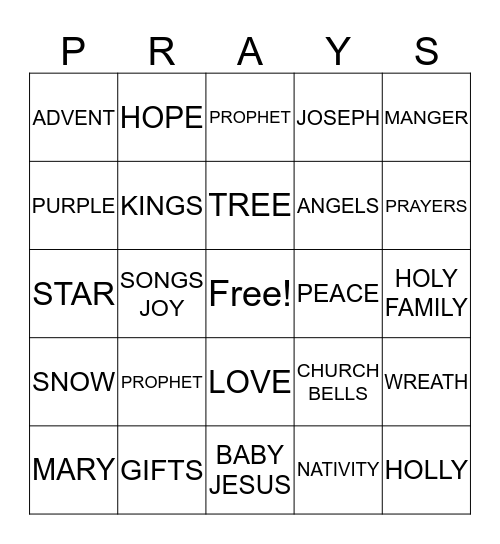 christmas Bingo Card