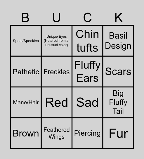 bucky design bingo Card