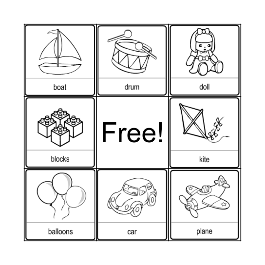 Toys Bingo Card