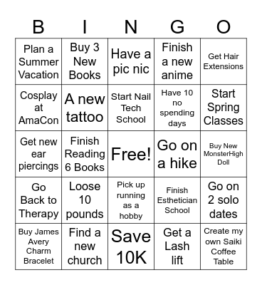 2026 Bingo Card