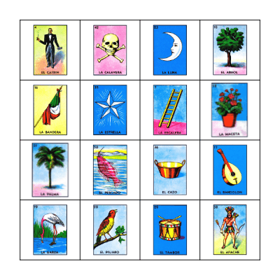 Loteria mexicana Bingo Card