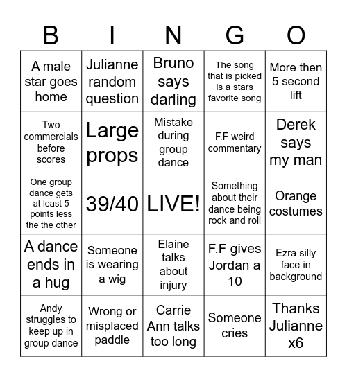 Hingo Bingo Card