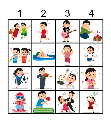 Can you _______? Bingo Card