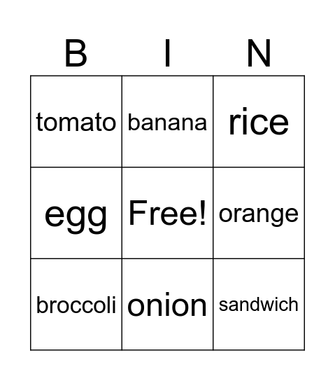 Bingo Card