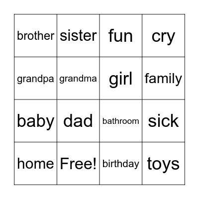 Unit #2 Bingo Card