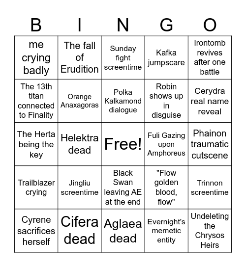 3.7 BINGO CARD Bingo Card