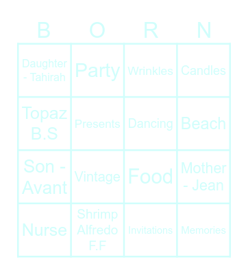 Happy Birthday Bingo Card
