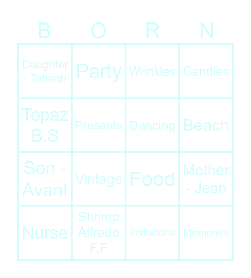 Happy Birthday Bingo Card