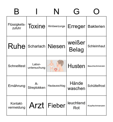 Scharlach Bingo Card