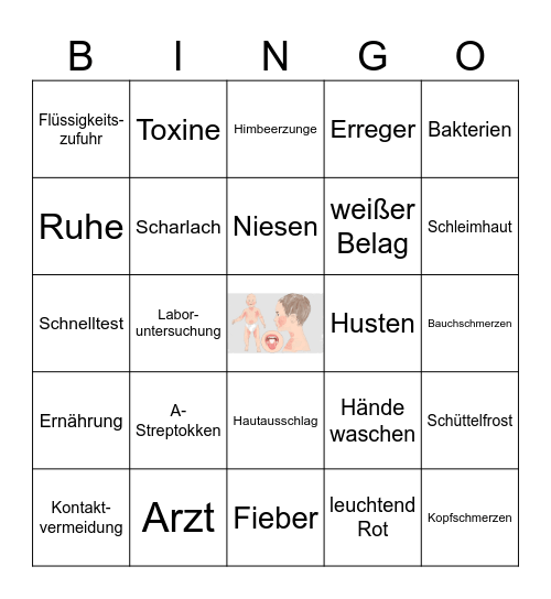 Scharlach Bingo Card