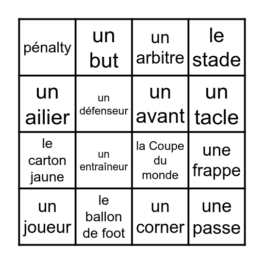 Mbappé McFrappé jouer dans un Café Bingo Card