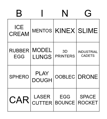 STEM EVENT Bingo Card
