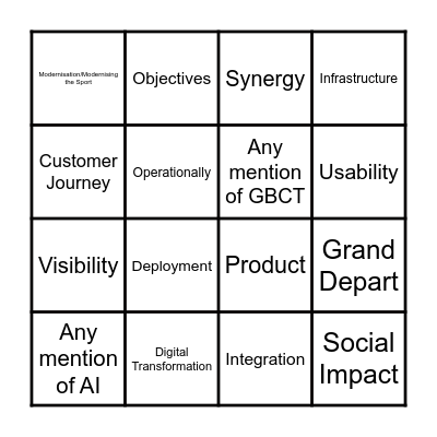 BrTiSh CyClInG bInGo! Bingo Card