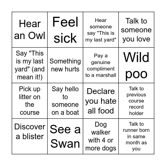 GOBYU BINGO! Bingo Card