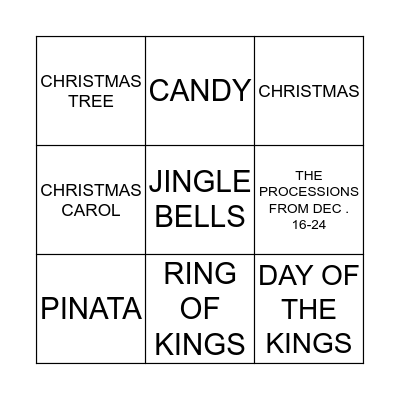 LA NAVIDAD Bingo Card