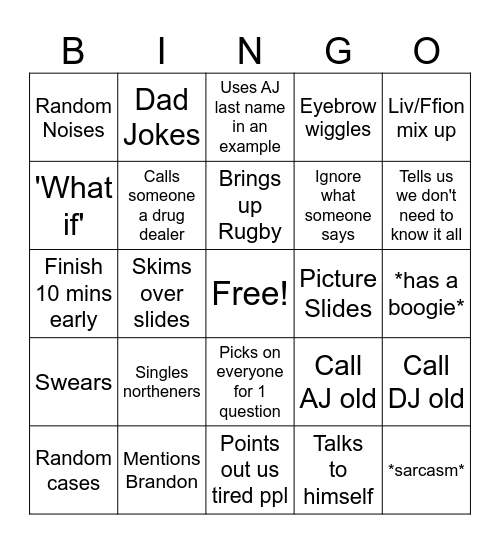 AC Bingo Card