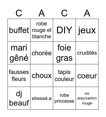 les mariaches Bingo Card