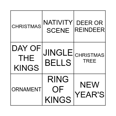 LA NAVIDAD Bingo Card