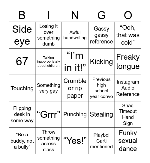 Alper Bingo Card