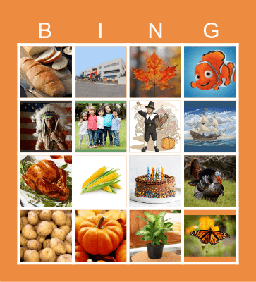 THANKSGIVING Bingo Card