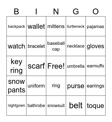 Bingo Card