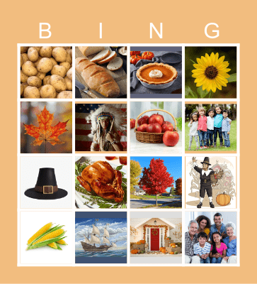 THANKSGIVING BINGO Card