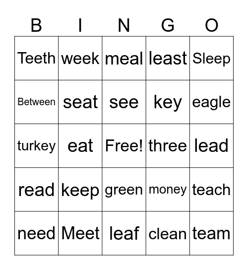 ea ee ey vowl teams Bingo Card