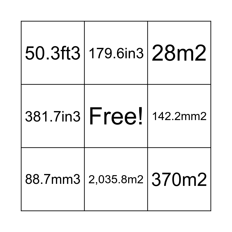 Unit 4 Review Bingo Card