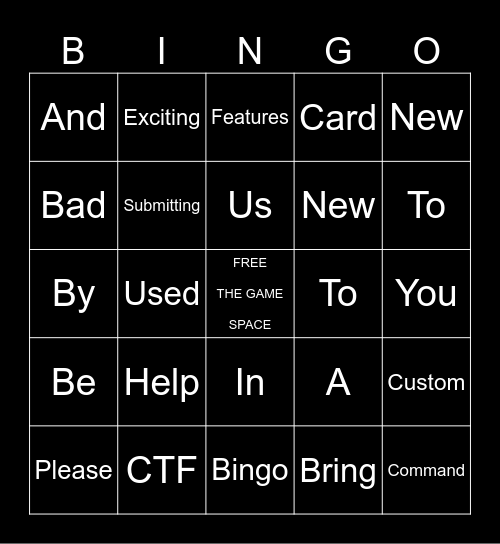 Bad CTF Bingo Card